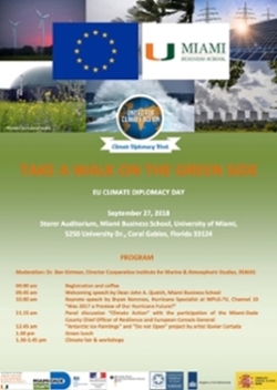 EU Climate diplomacy day flyer